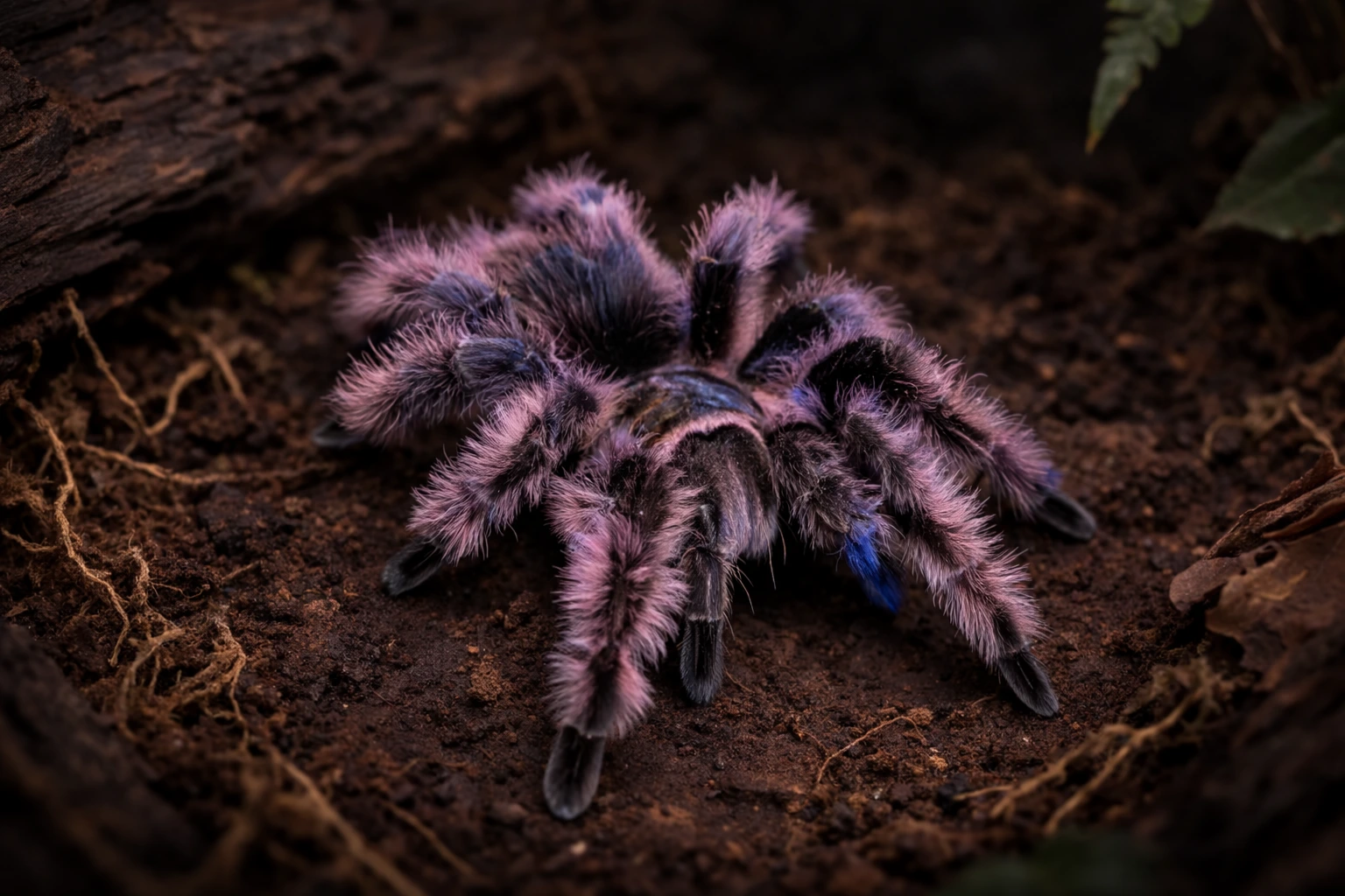 kręcone włosy Tliltocatl albopilosus